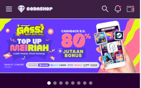 Promo Codashop Top Up Voucher Game Maret Sadiskon